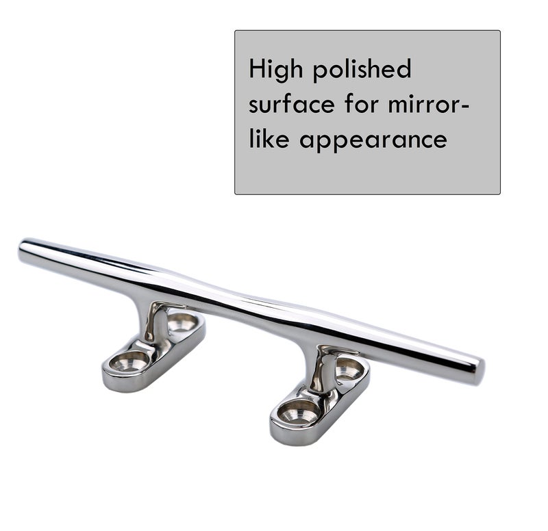 Thorn Boat Dock Cleat 8 Inch Marine Stainless Steel Open Base Cleats 8" (4 PCS) - Image 2